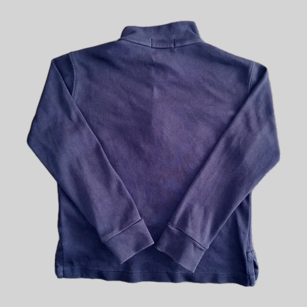 Polo Ralph Lauren 1/4 Zip Pony Sweater Pullover Boys Size 5 Blue Casual Preppy